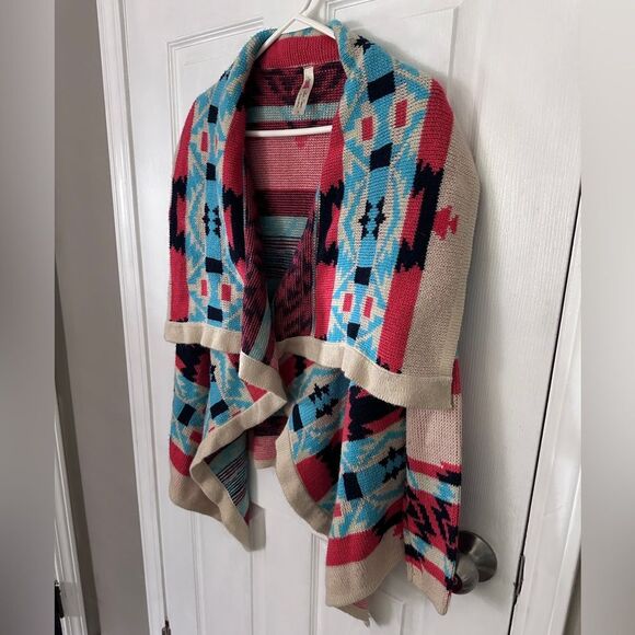 Anthropologie Moon Collection Women Emily Aztec Tribal Cardigan Long Sleeve - Picture 2 of 6